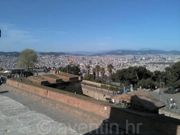 Tvrđava Montjuïc - pogled na grad
